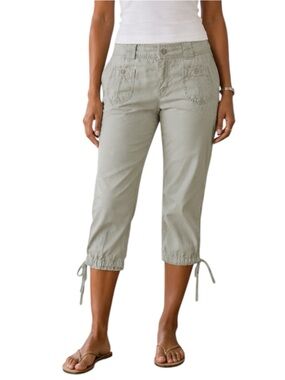 The North Face A5 Series Cropped Pants Women’s 10 Cotton Sage Drawstring Hem Y2K